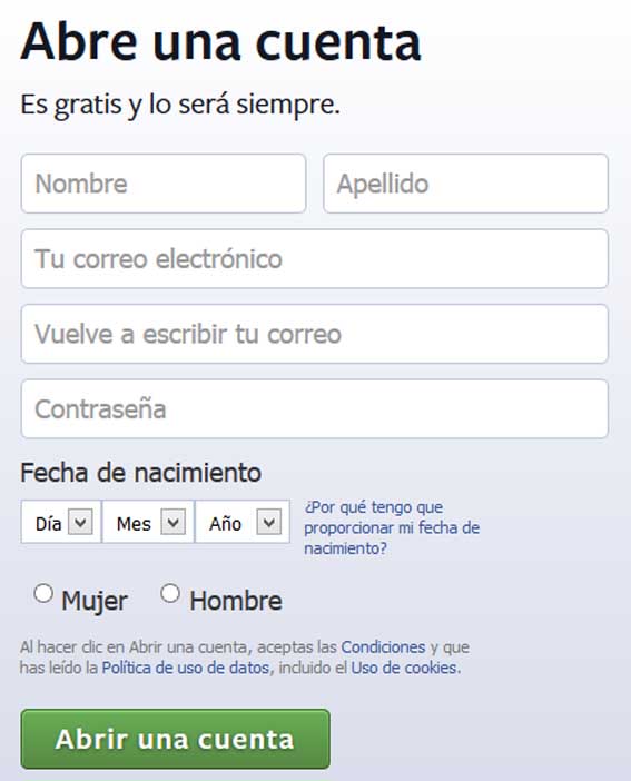 Crear una Cuenta en Facebook por primera vez Recursos Prácticos