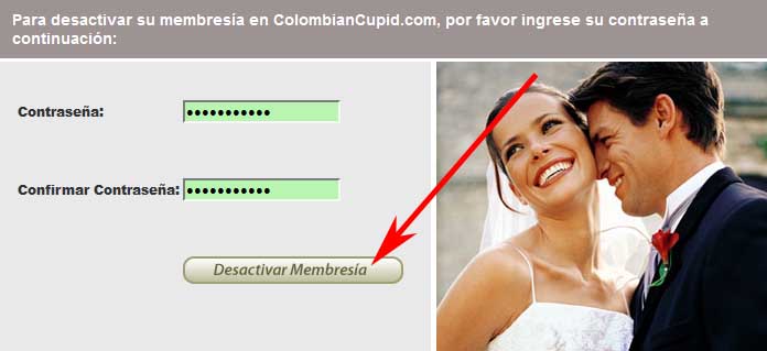 Cómo eliminar un perfil de usuario en ColombianCupid
