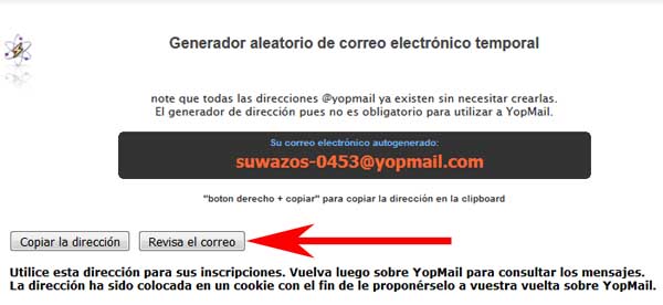 Crear un correo en YOPmail
