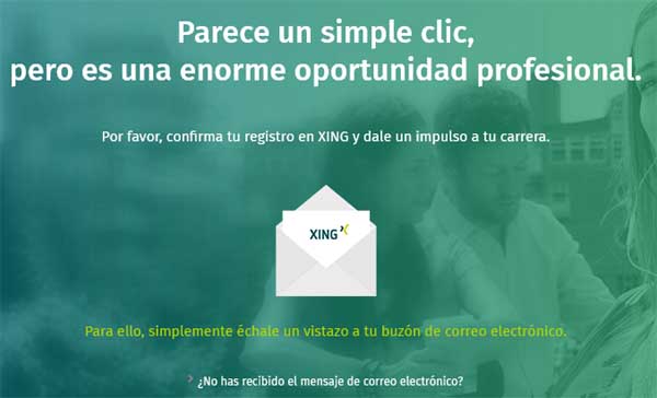 Crear una cuenta en XING