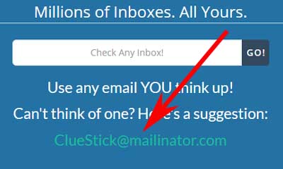 Crear una cuenta de correo en Mailinator 