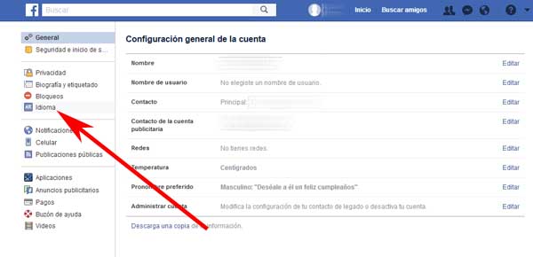 Entrar a mi Facebook en español