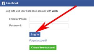 crear una cuenta en wish con facebook