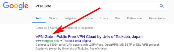 acceder a vpn gate