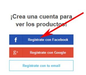 crear una cuenta en wish con facebook