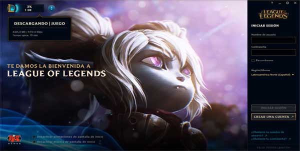 crear una cuenta en league of legends