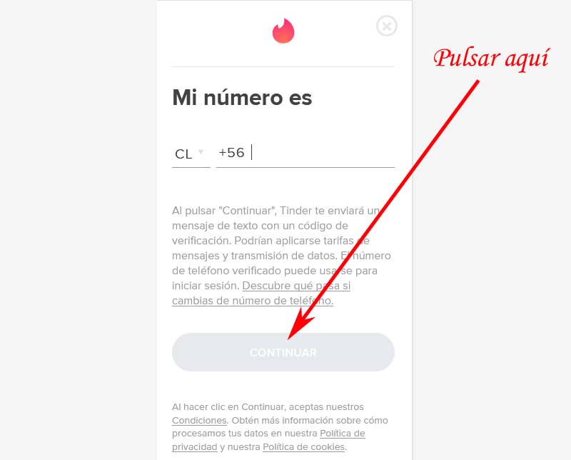 como cambiar mi numero de telefono en tinder