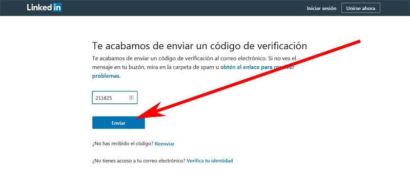 crear nueva clave para cuenta de linkedin