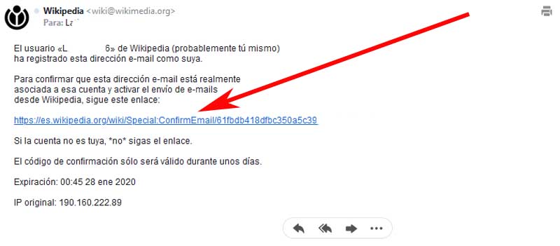 verificar correo en wikipedia