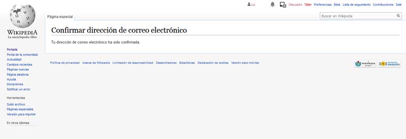 crear usuario en wikipedia