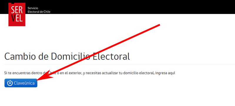 como cambiar de domicilio electoral en chile por internet
