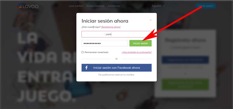 entrar a lovoo