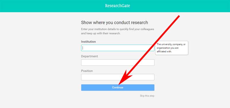 crear una cuenta en researchgate