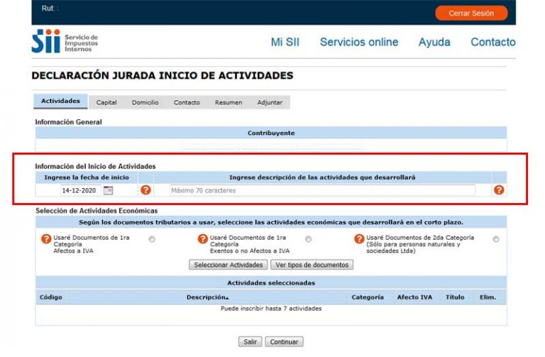 Cómo Iniciar Actividades En Sii Para Emitir Boletas De Honorarios · Online 3828