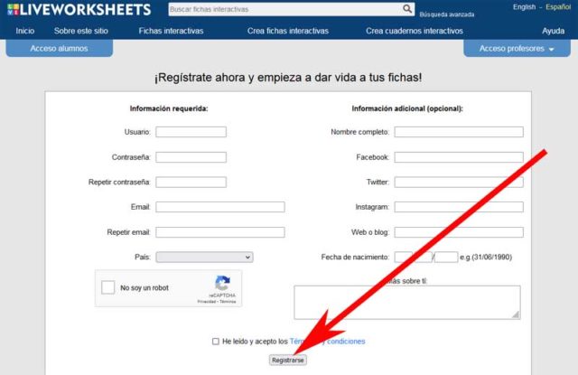 Cómo Registrarse En Liveworksheets Como Profesor O Alumno