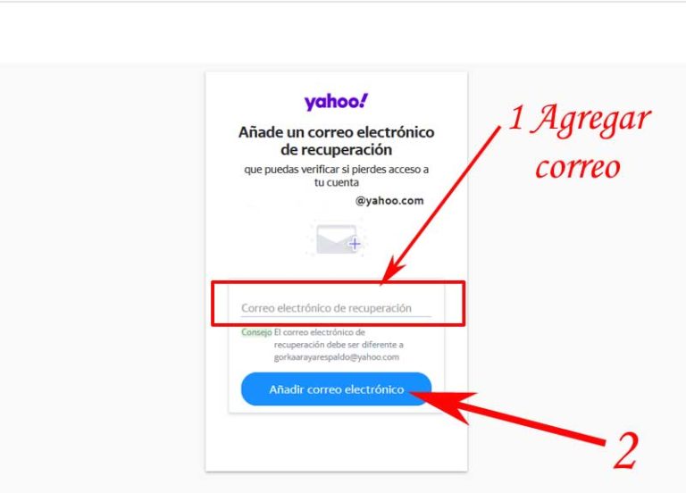 C Mo Agregar Un Correo Alternativo En Yahoo Poner Correo Alternativo