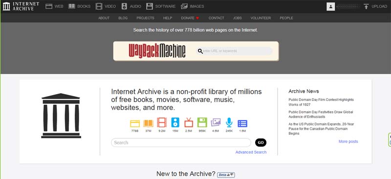 crear una cuenta en archive
